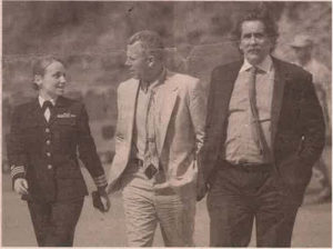 New York Times Photo of Scott McKay in 2008 walking with other defense counsel outside U.S. Military Commissions courtroom in Guantanamo Bay, Cuba.